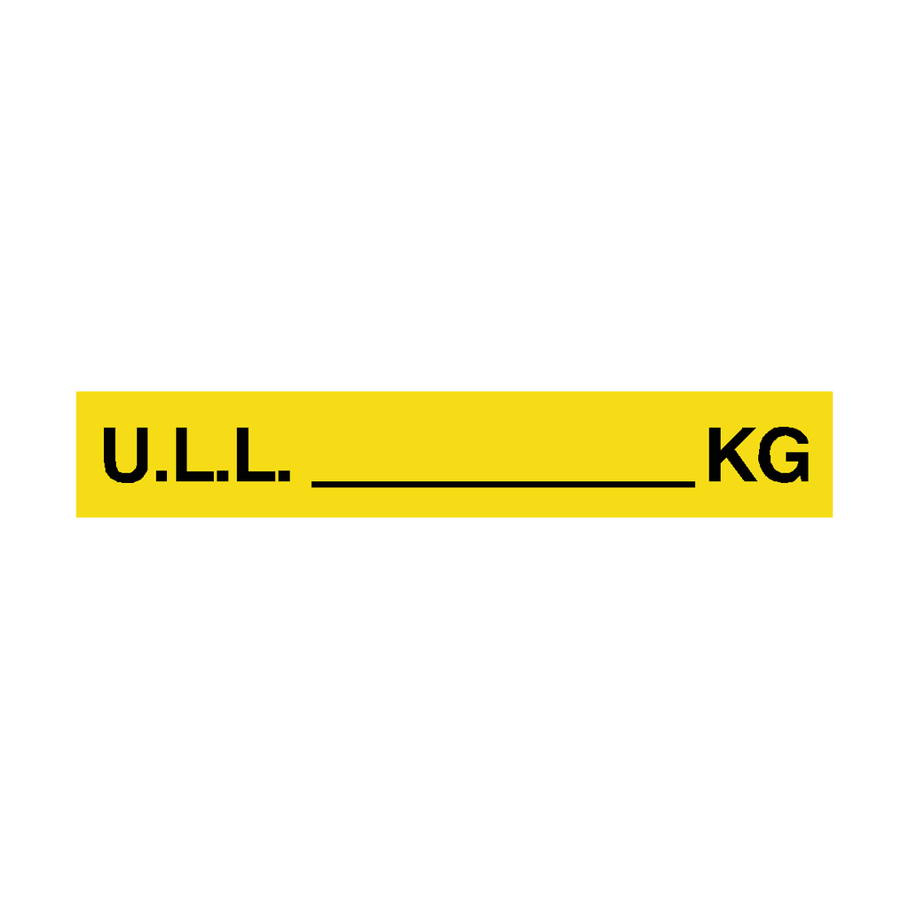 U.L.L Label Kg Yellow