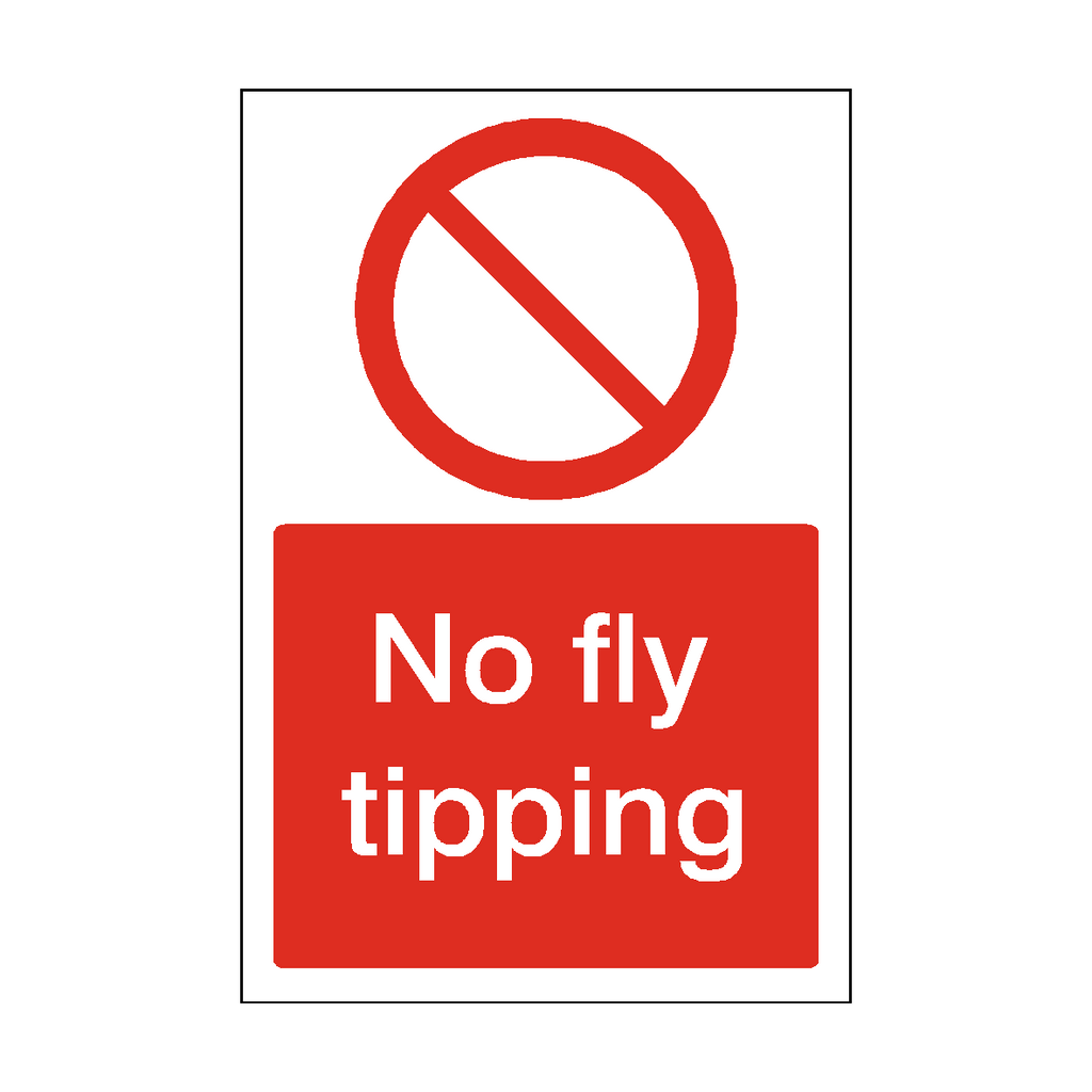No Fly Tipping Sign