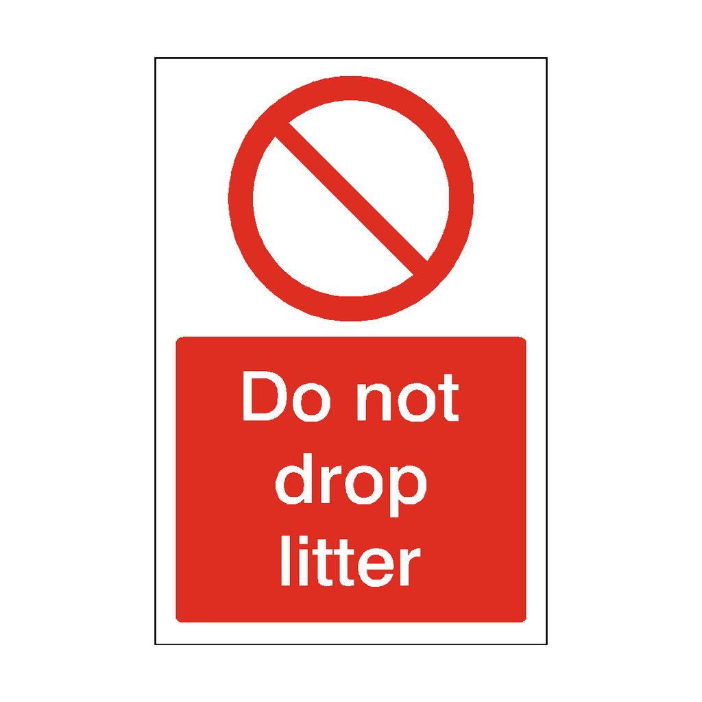 Do Not Drop Litter Sticker