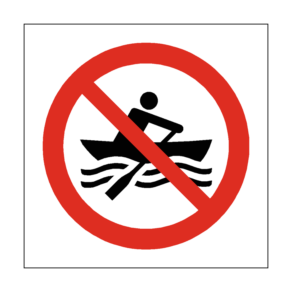 No Manually Powered Craft Symbol Label | Safety-Label.co.uk