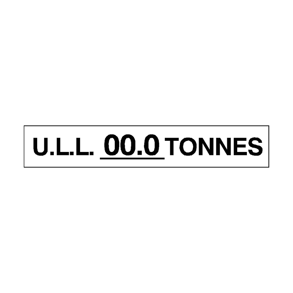 U.L.L Label Tonnes White Custom Weight