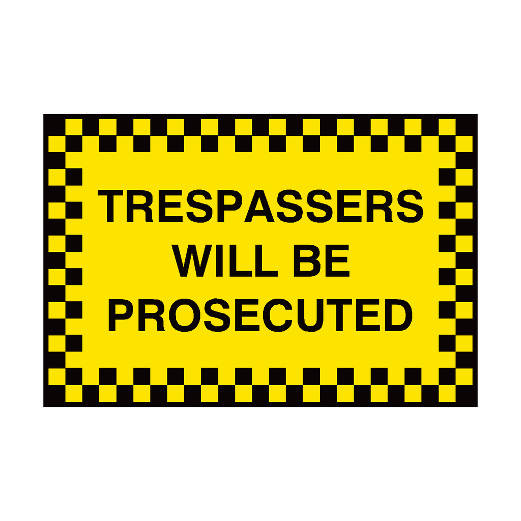 Trespassers Security Sticker | Safety-Label.co.uk