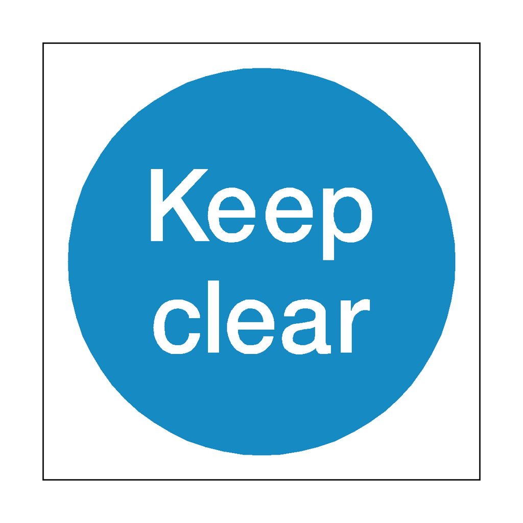 Keep Clear Door Sticker | Safety-Label.co.uk