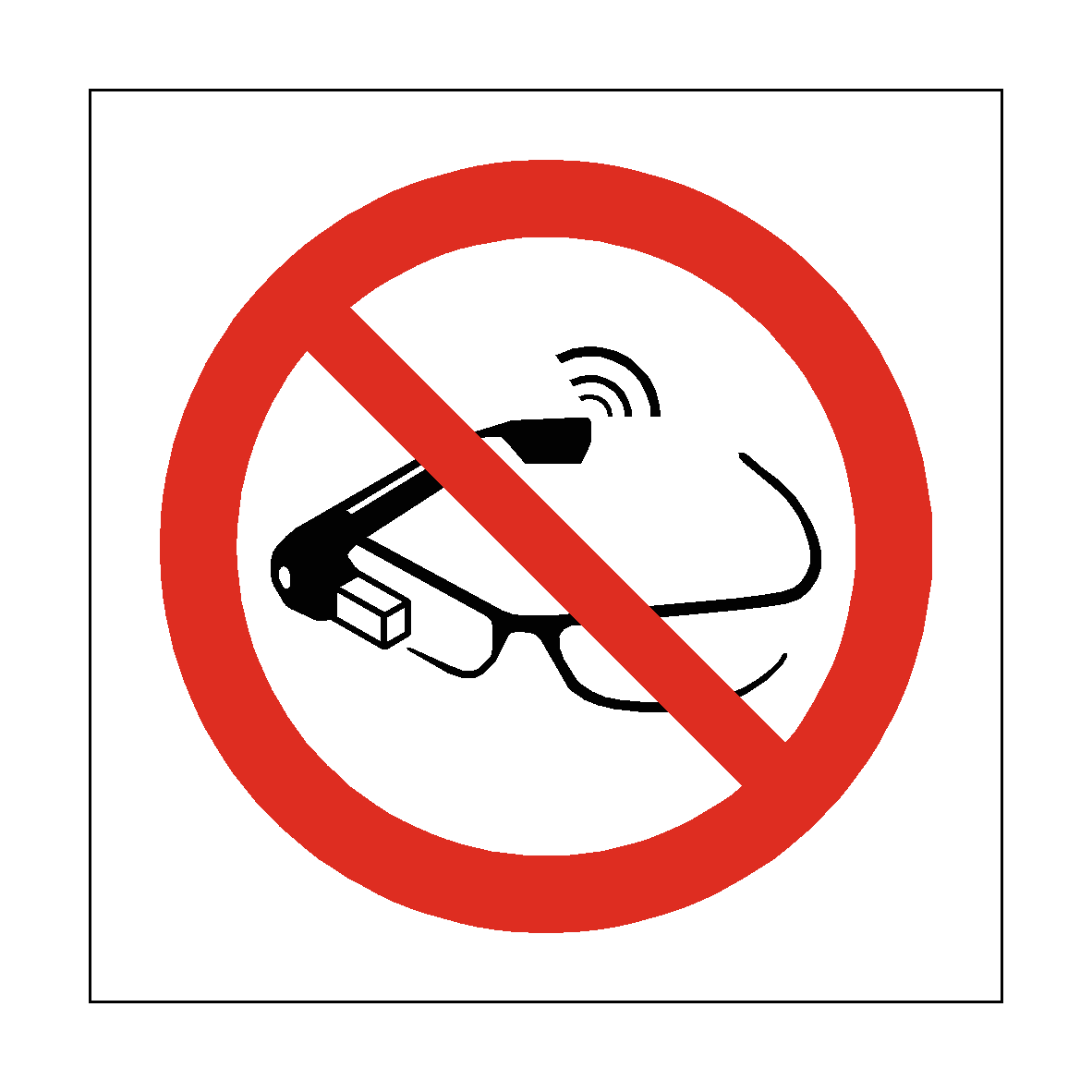 Use Of Smart Glasses Prohibited Symbol Sign