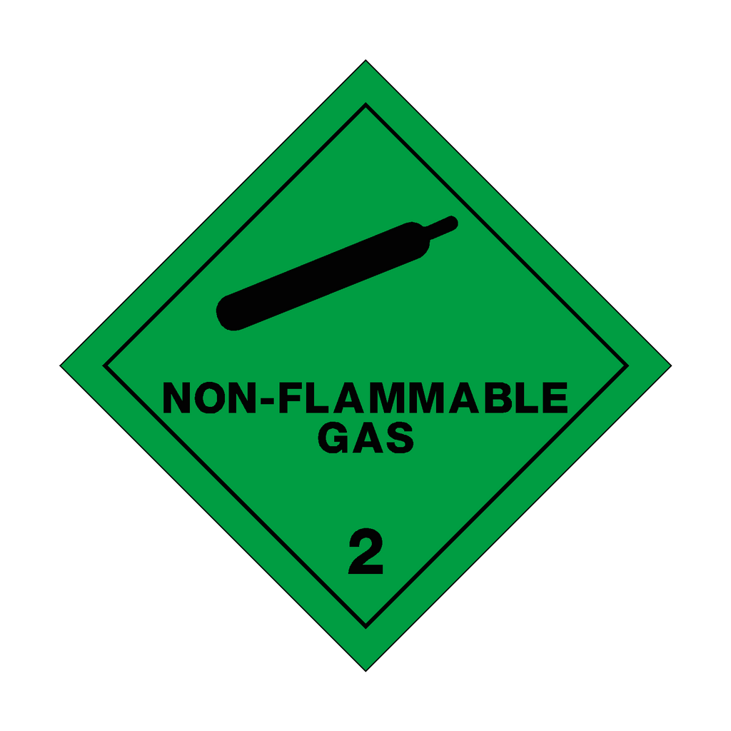 Non Flammable Gas 2 Sign | Safety-Label.co.uk