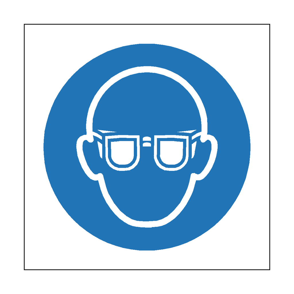 Wear Eye Protection Symbol Label | Safety-Label.co.uk