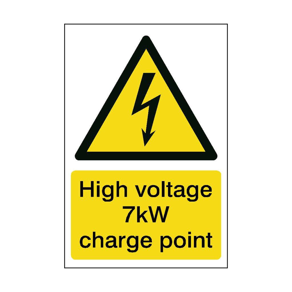 High Voltage 7kW Charge Point Sticker | Safety-Label.co.uk