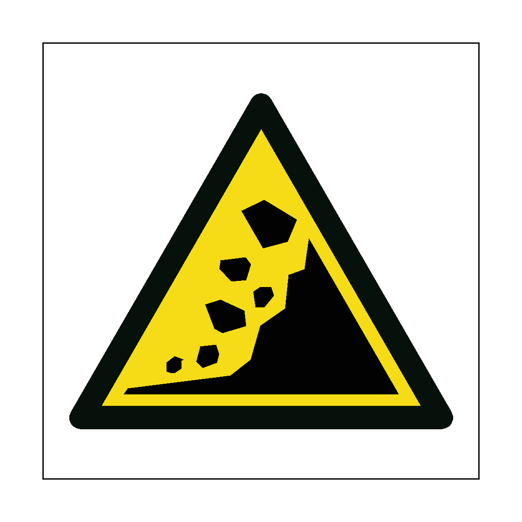 Landslide Hazard Symbol Sign | Safety-Label.co.uk