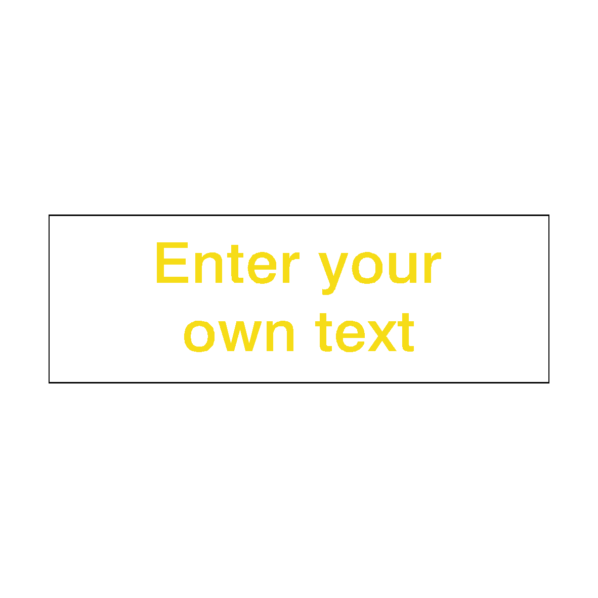 Yellow Custom Text Sticker