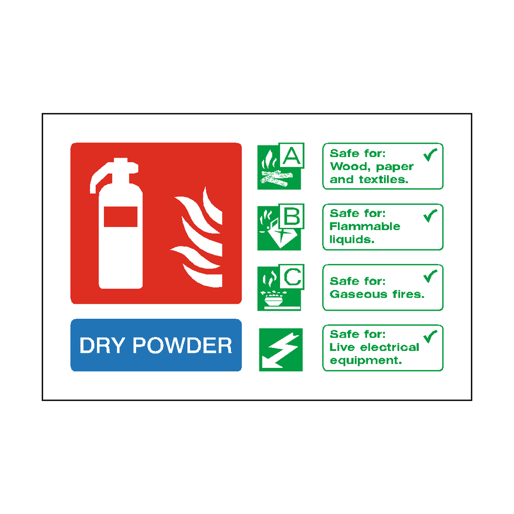Dry Powder Extinguisher Sticker | Safety-Label.co.uk