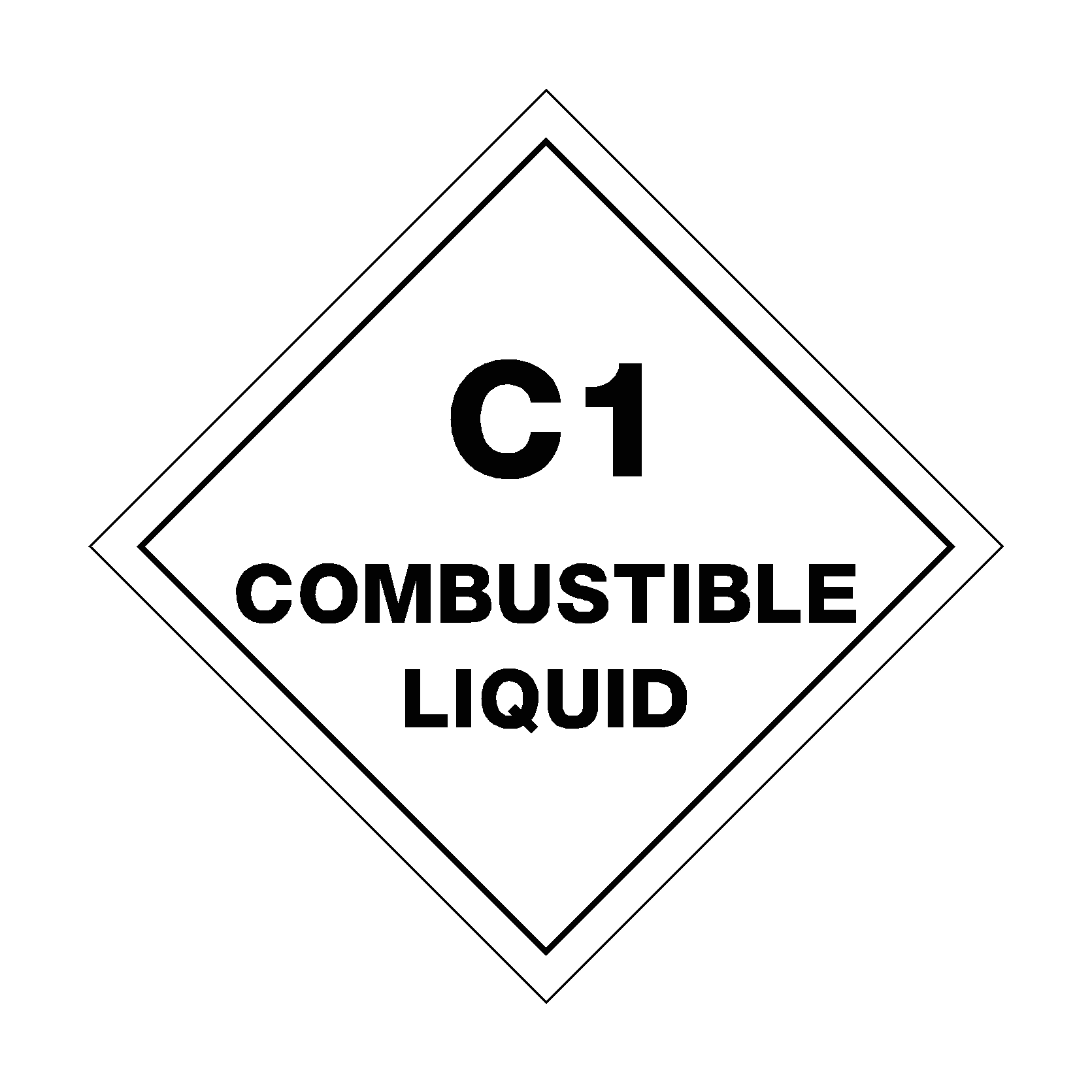 Combustable Waste Sticker C1 Combustible Liquid Sticker
