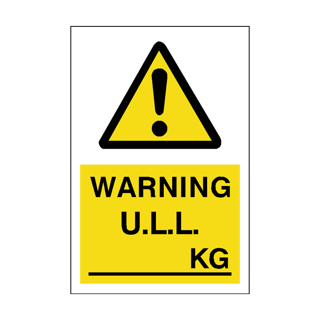 Unladen Load Sticker Kg