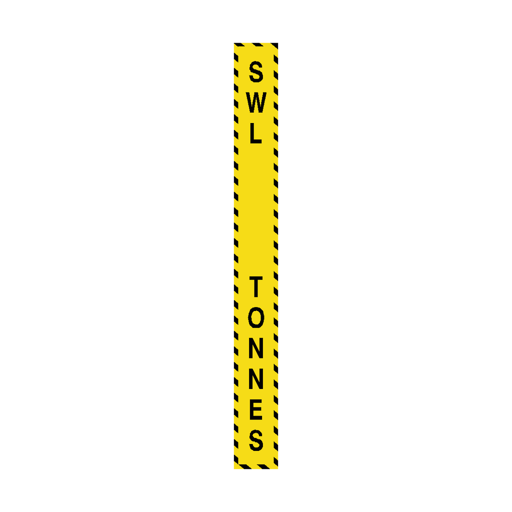 S.W.L Label Tonnes Vertical