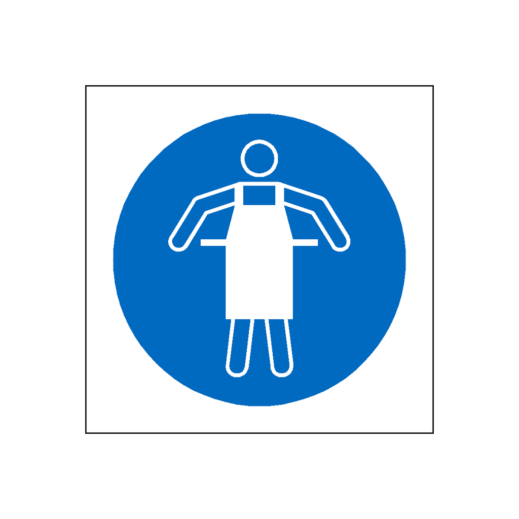 Use Protective Apron Symbol Label