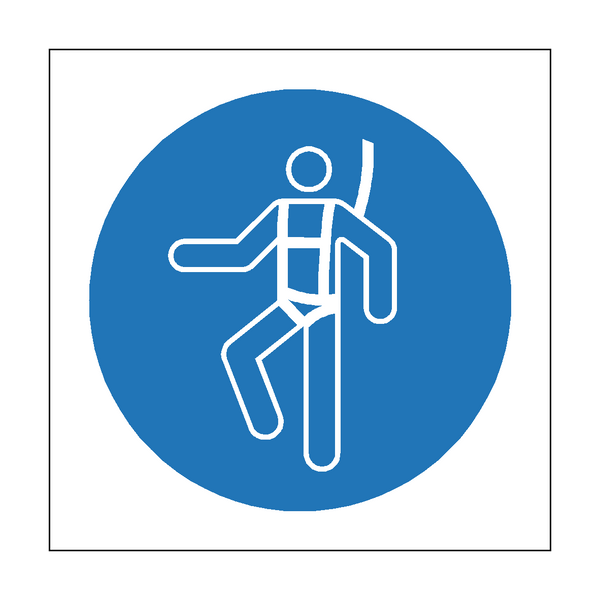 Wear Safety Harness Symbol Sign | Safety-Label.co.uk