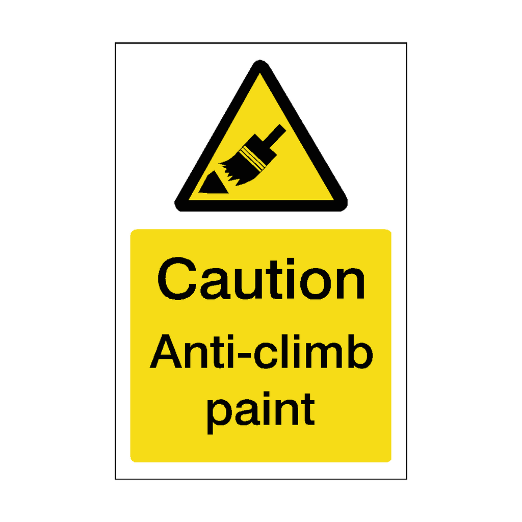 Anti Climb Paint Hazard Sticker | Safety-Label.co.uk