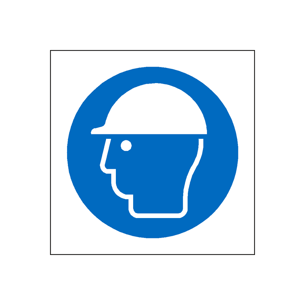 Wear Hard Hat Symbol Sign | Safety-Label.co.uk