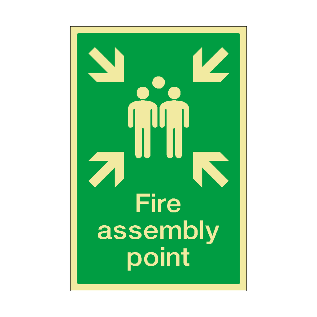 Fire Assembly Point Photoluminescent Sticker