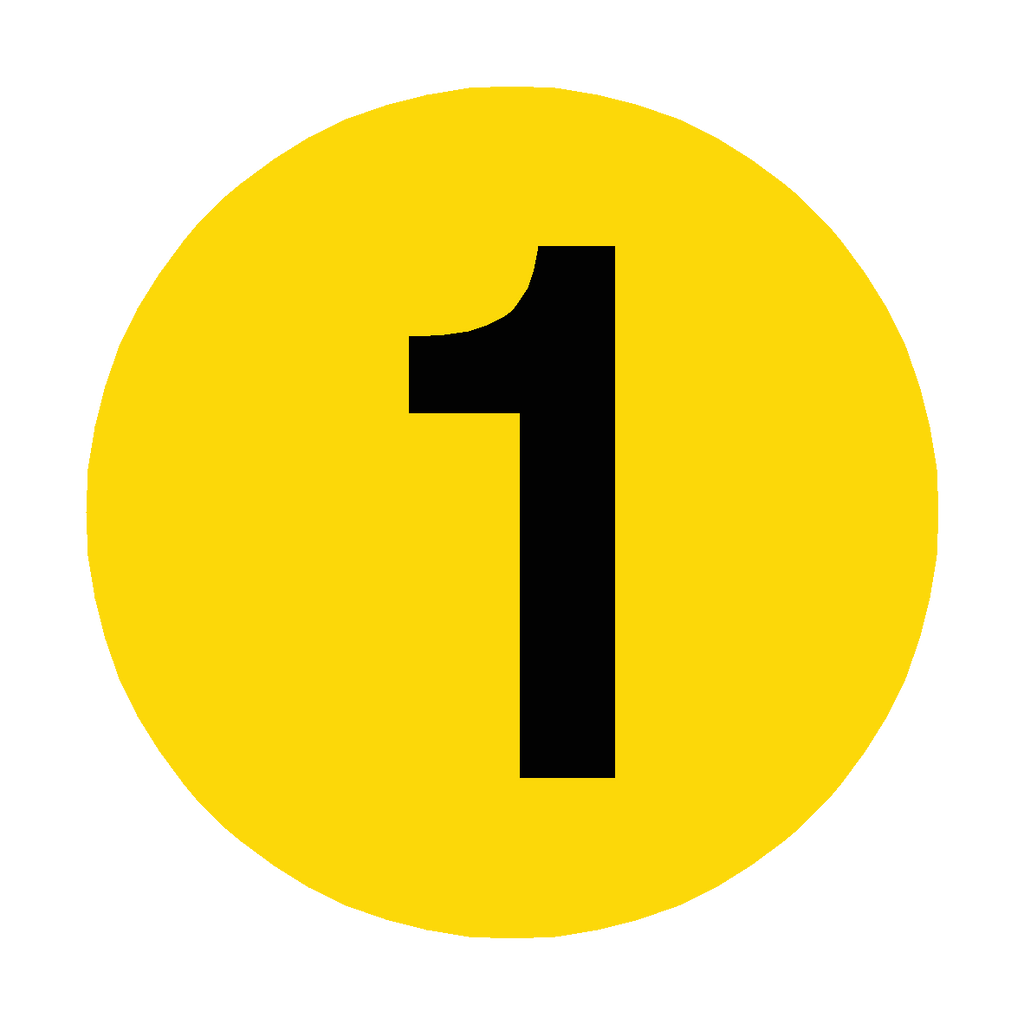 Number 1 Floor Marker | Safety-Label.co.uk