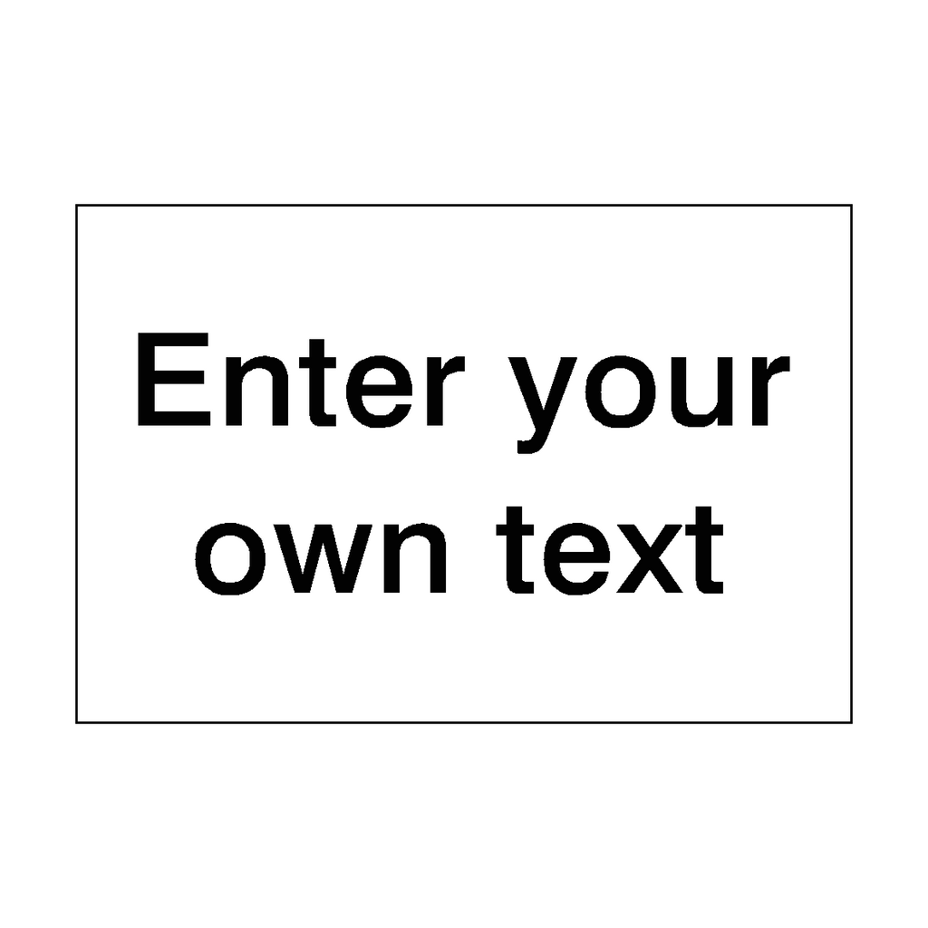 Custom Sticker Black Landscape | Safety-Label.co.uk
