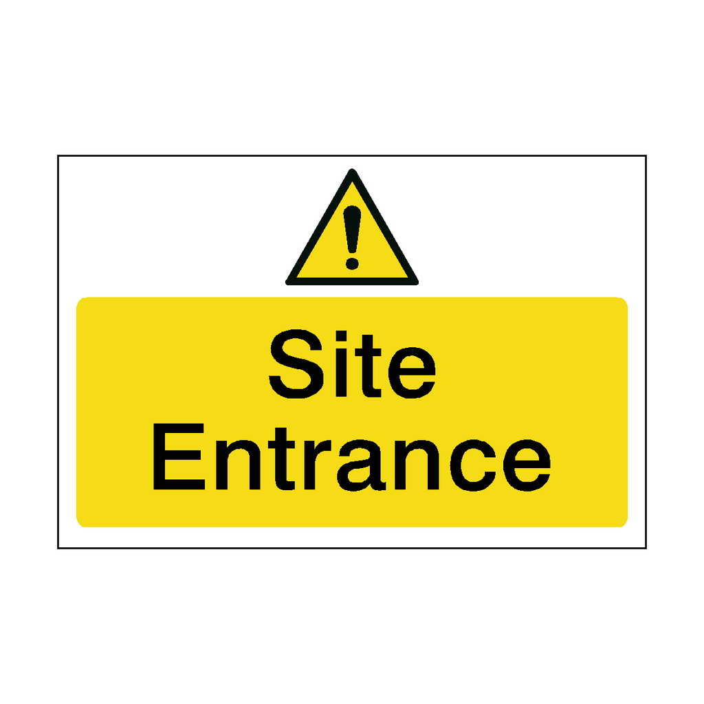 Caution Site Entrance Sign | Safety-Label.co.uk
