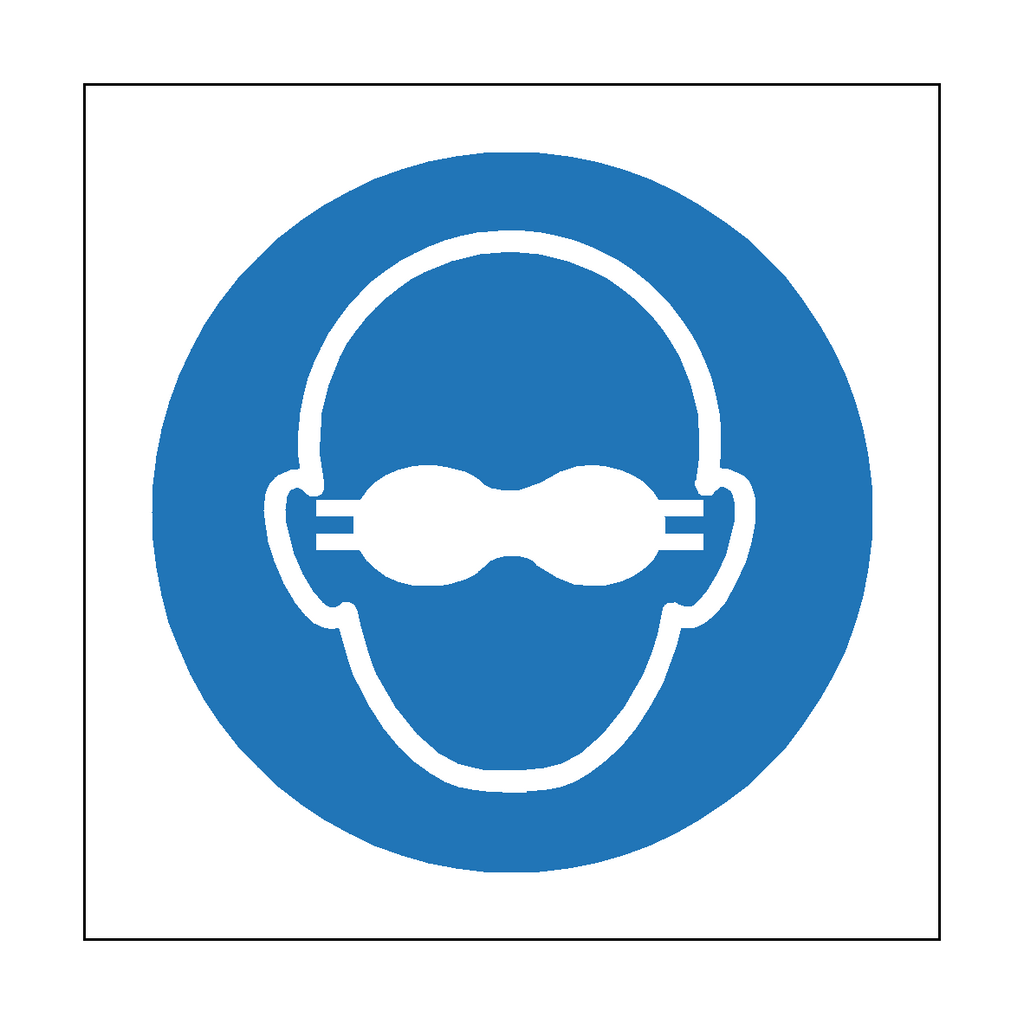 Opaque Eye Protection Symbol Label
