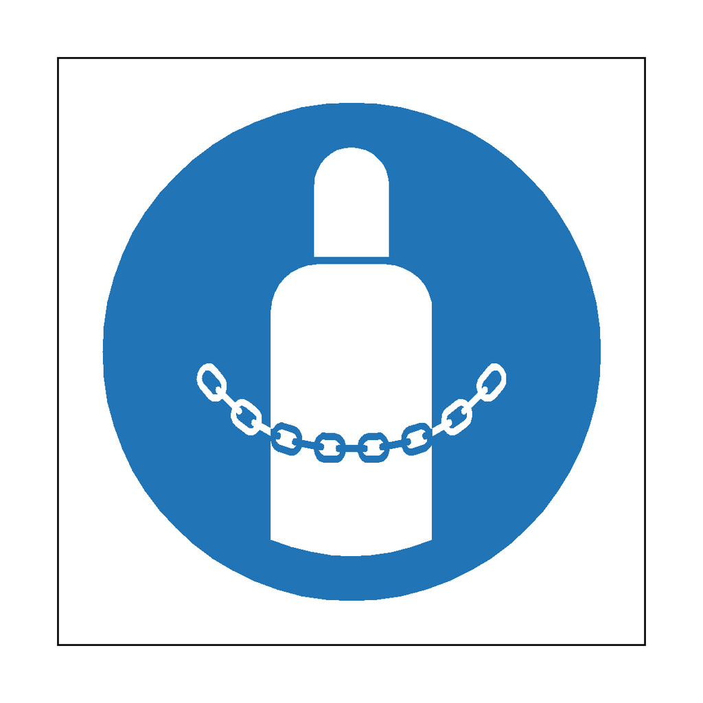Secure Gas Cylinders Symbol Label | Safety-Label.co.uk