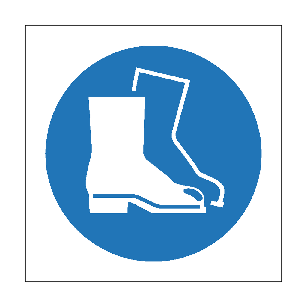 Wear Safety Footwear Symbol Label