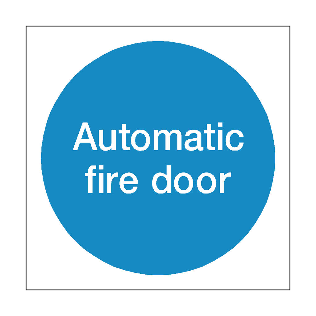 Automatic Fire Door Sticker | Safety-Label.co.uk