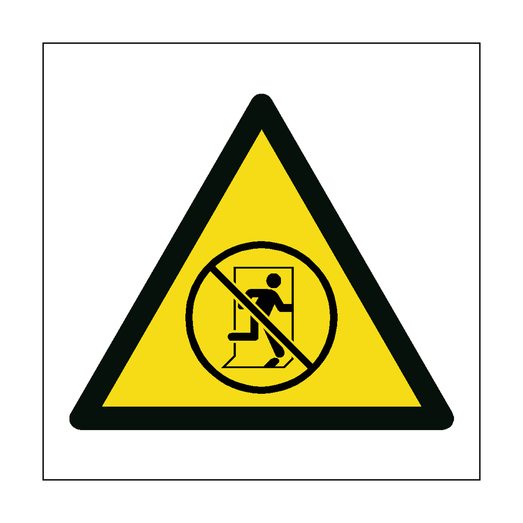 Not An Exit Hazard Symbol Sign | Safety-Label.co.uk