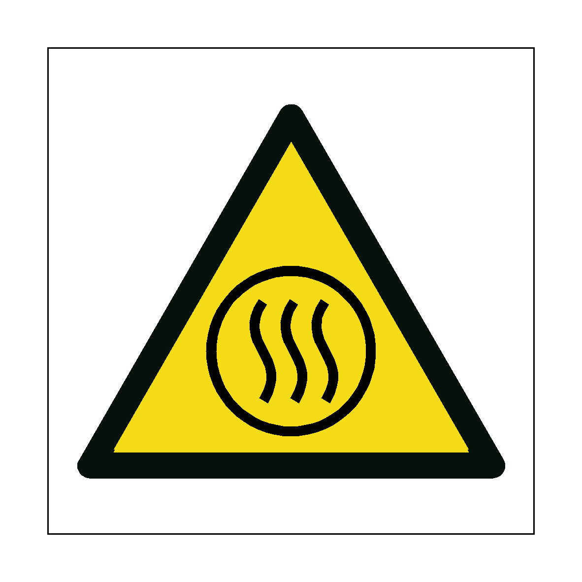 Hot Content Hazard Symbol Label