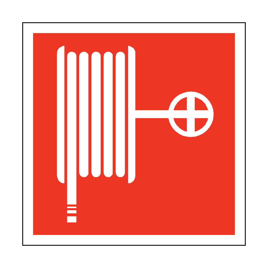 Fire Hose Reel Symbol Safety Sign | Safety-Label.co.uk