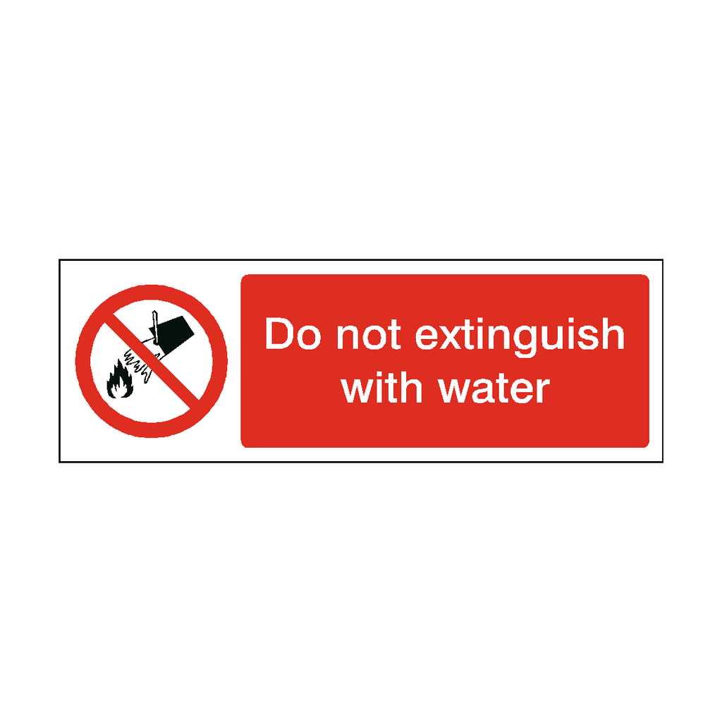 Do Not Extinguish With Water Label | Safety-Label.co.uk