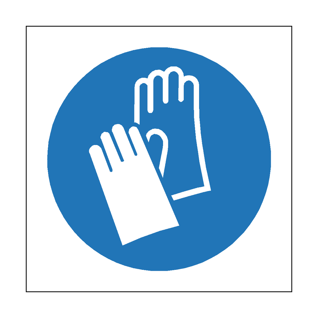 Wear Protective Gloves Symbol Label