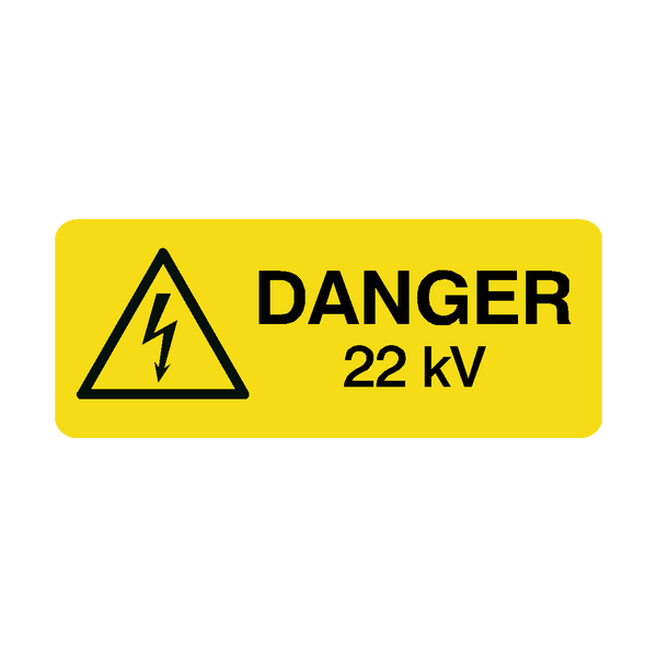 22 kV Labels Mini | Safety-Label.co.uk