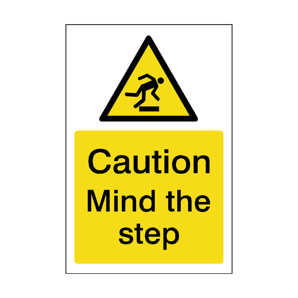Mind The Step Sticker | Safety-Label.co.uk