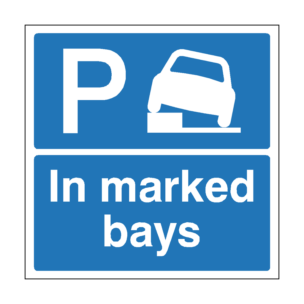 Bay Number Sign Partial Curb Marked Bays Parking Sign