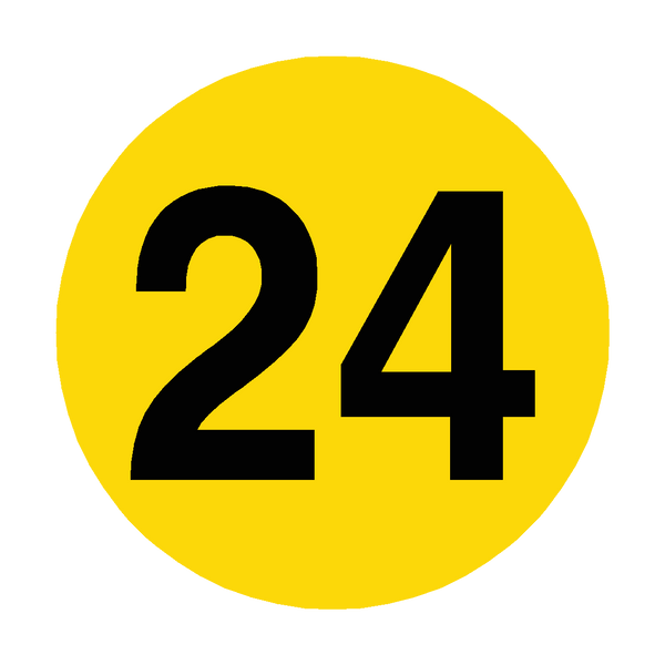 Number 24 Floor Marker | Safety-Label.co.uk