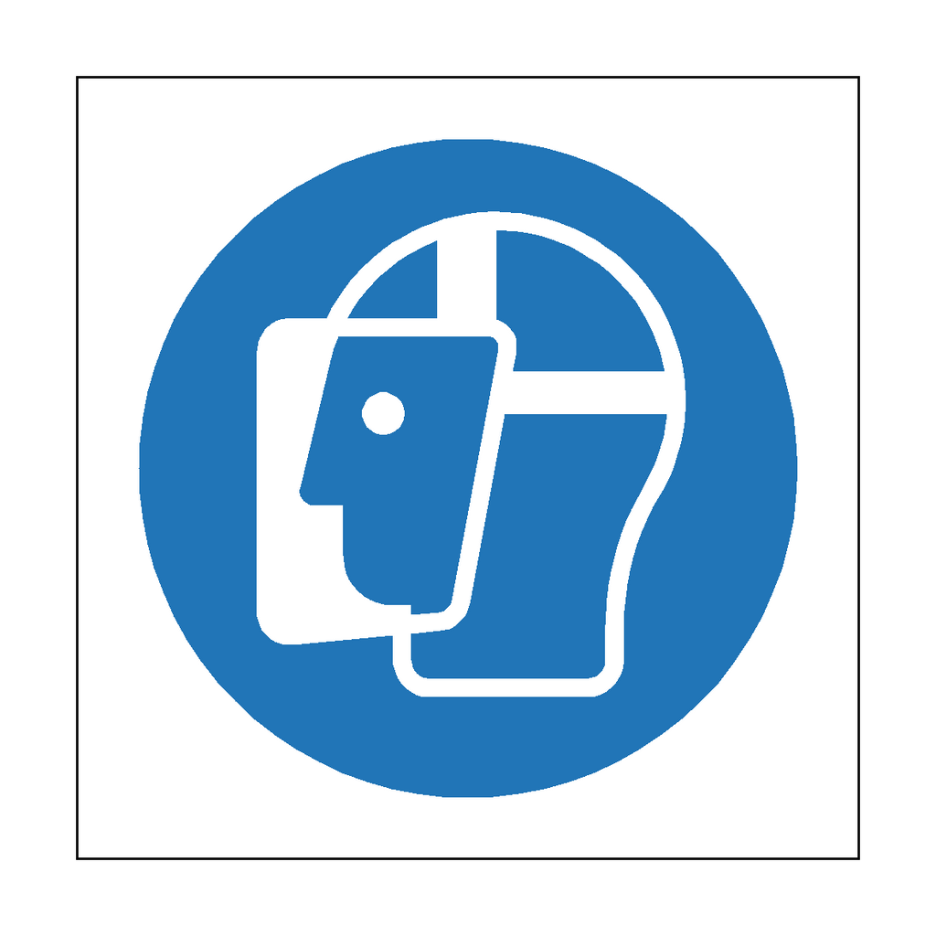Wear Face Shield Symbol Label