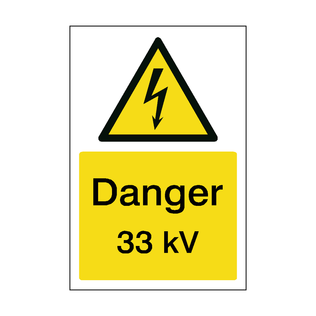 33 kV Sticker | Safety-Label.co.uk