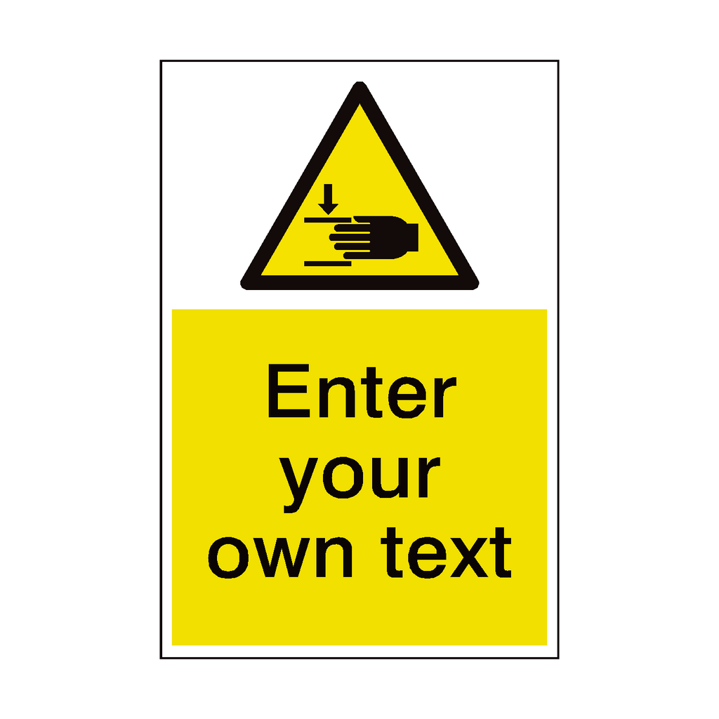 Crushing Custom Hazard Sign | Safety-Label.co.uk