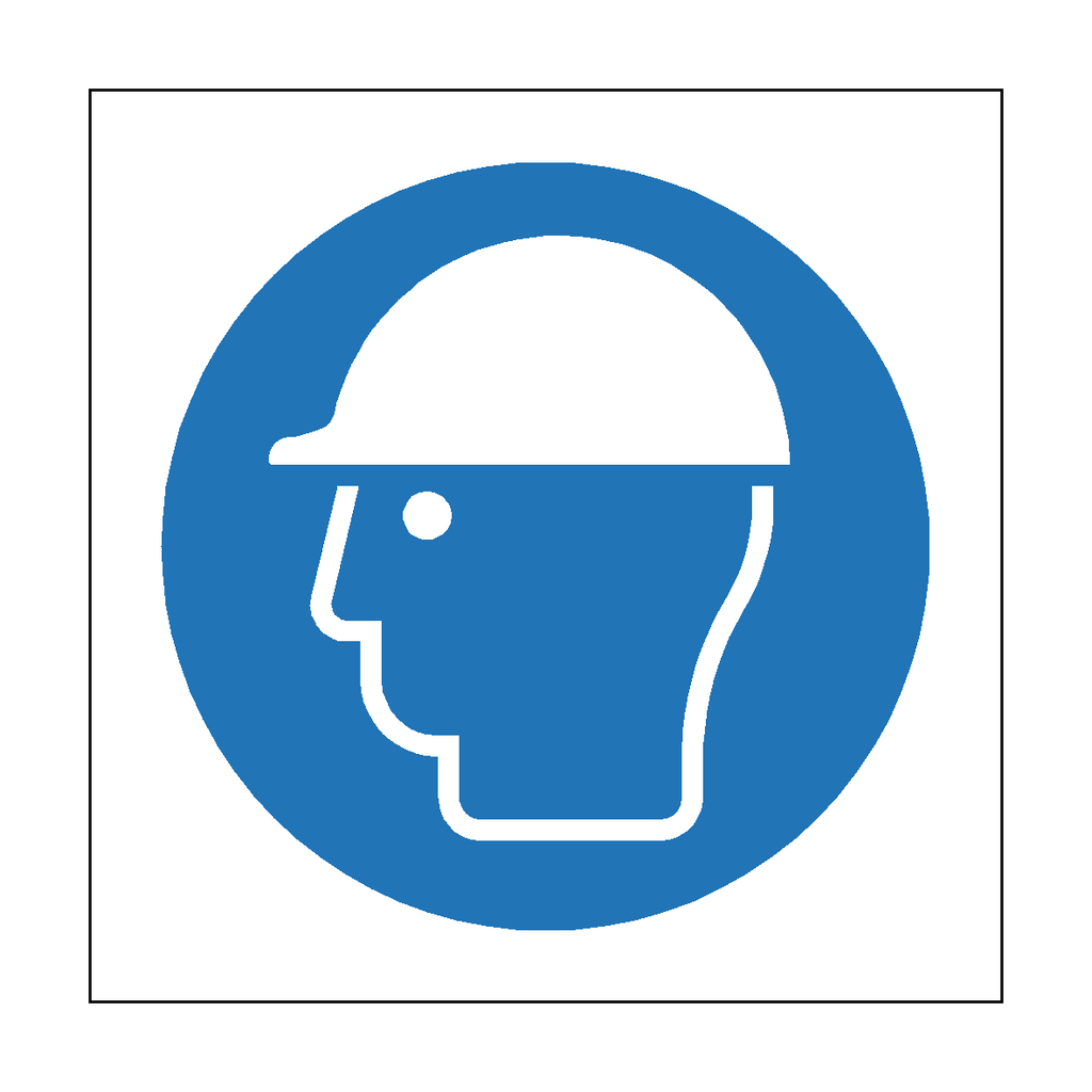 Wear Hard Hat Symbol Label
