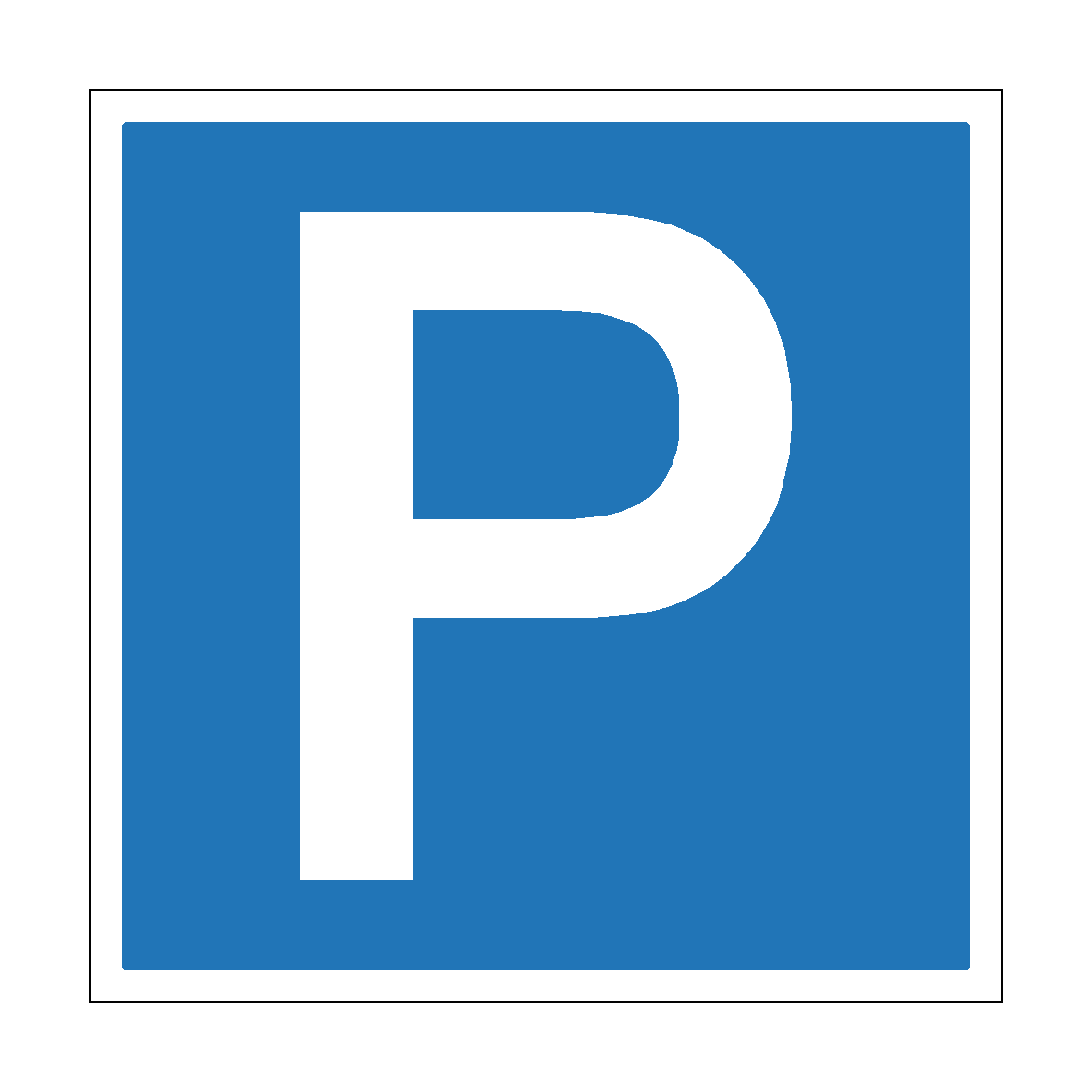 Part P Sign Parking P Sign Square