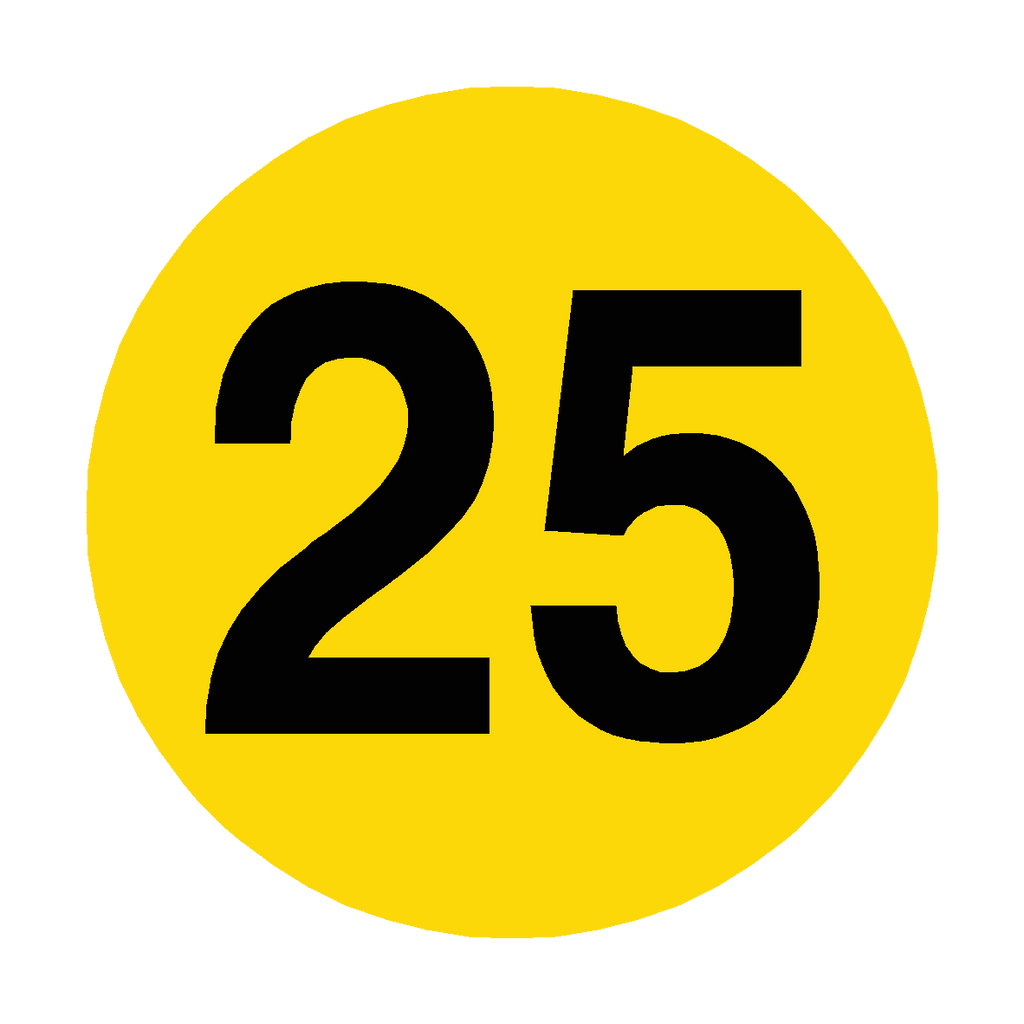 Number 25 Floor Marker Safety Label co uk Number 25 Floor Marker Safety Label co uk