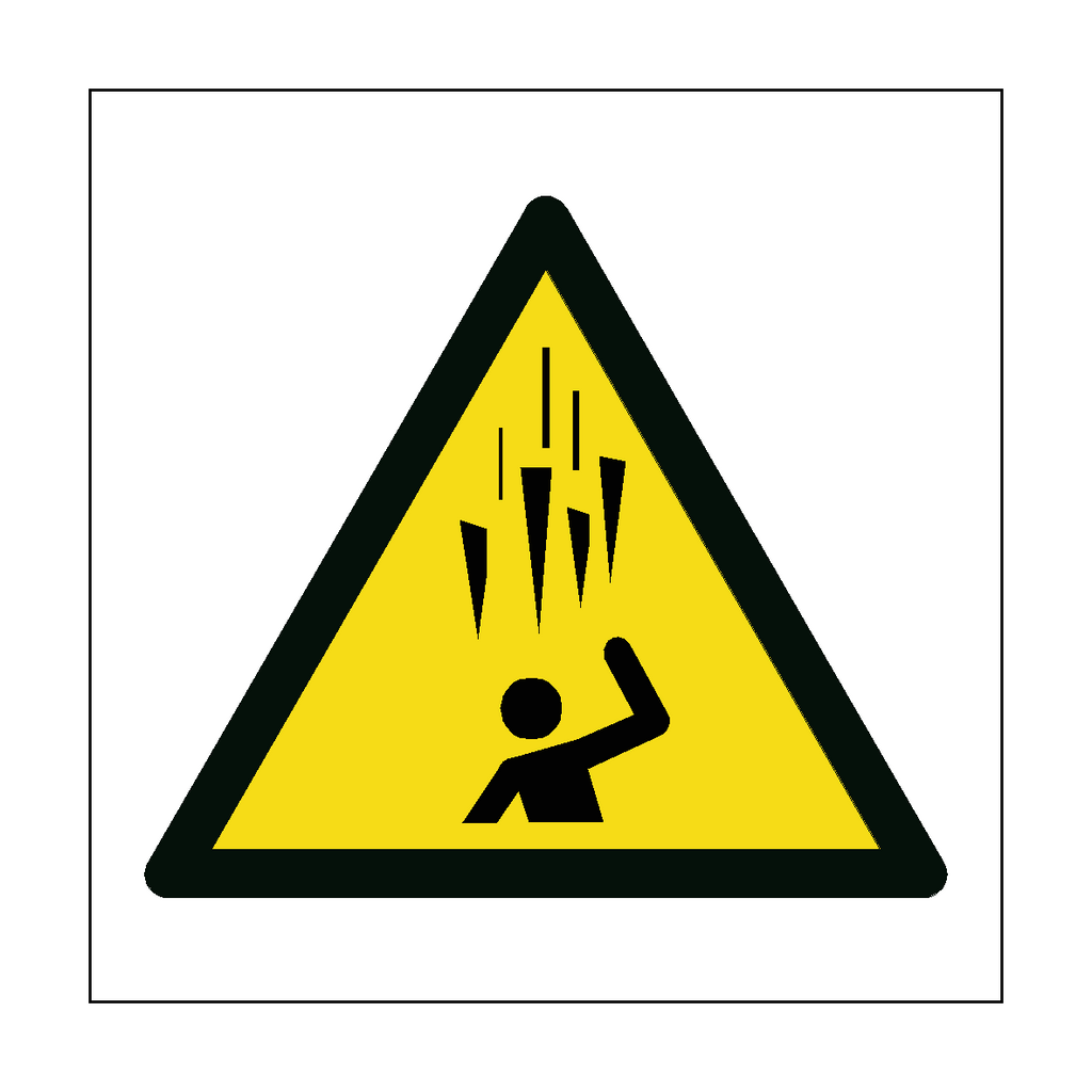 Falling Ice Hazard Symbol Label | Safety-Label.co.uk