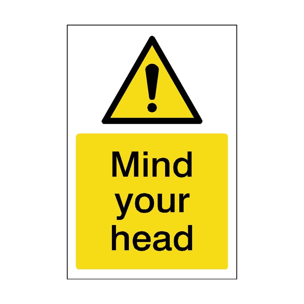 Mind Your Head Sticker | Safety-Label.co.uk