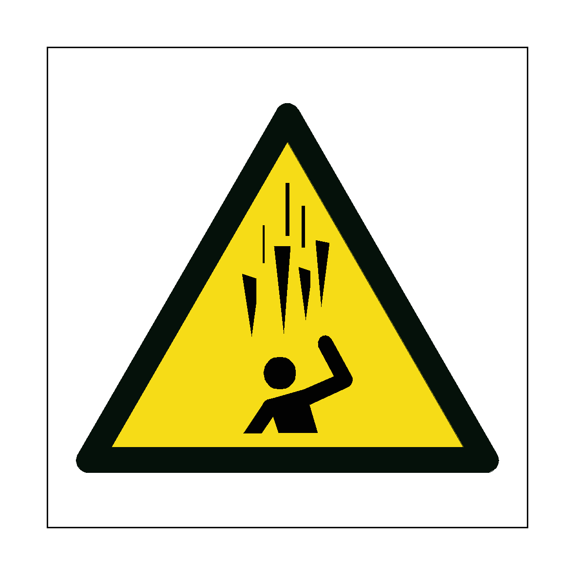 Falling Ice Hazard Symbol Sign