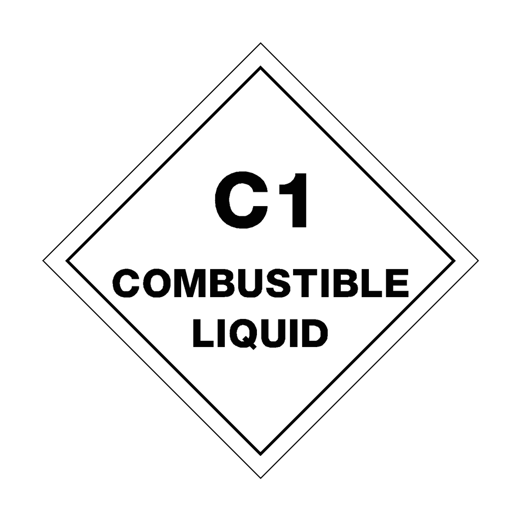 C1 Combustible Liquid Sign | Safety-Label.co.uk