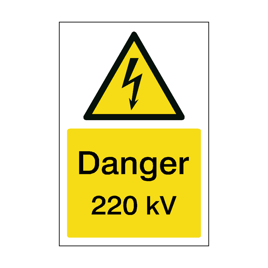 220 kV Sticker | Safety-Label.co.uk