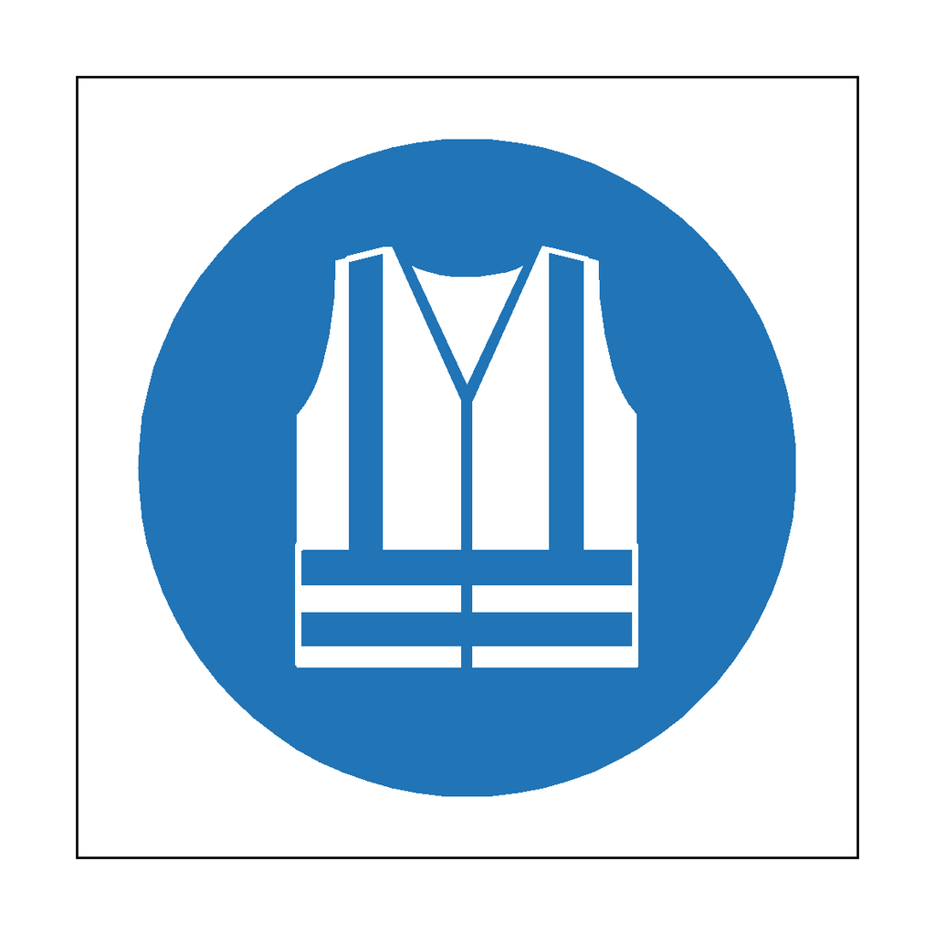 Wear Hi-Viz Symbol Label | Safety-Label.co.uk
